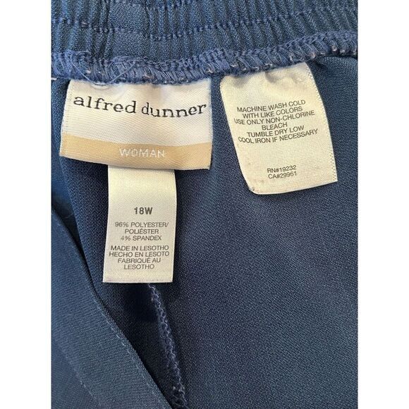 Alfred Dunner Women's Elastic Waist 18W Blue - Picture 3 of 4